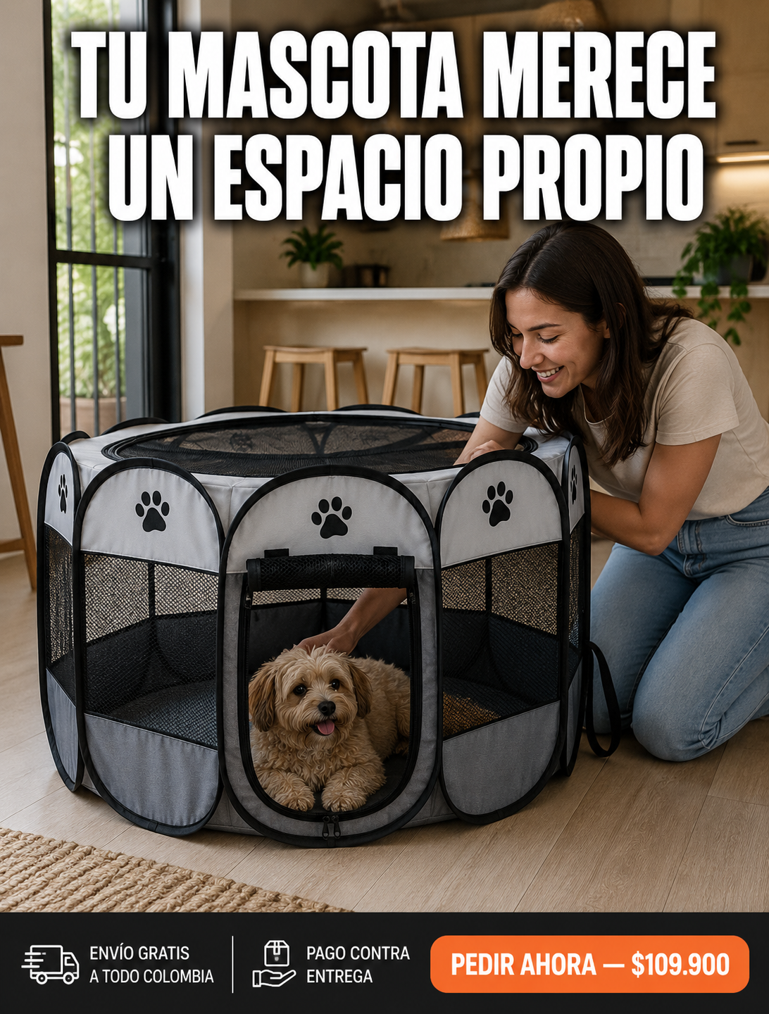 CORRAL PARA MASCOTAS PLEGABLE