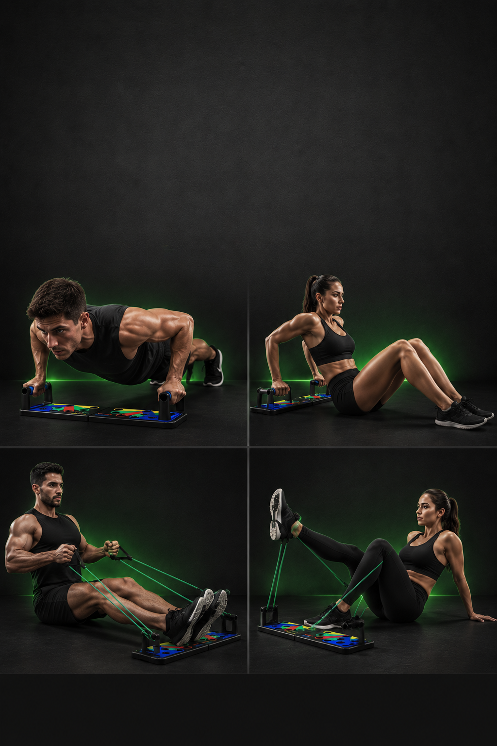 Tabla Push Up Con Bandas Elasticas