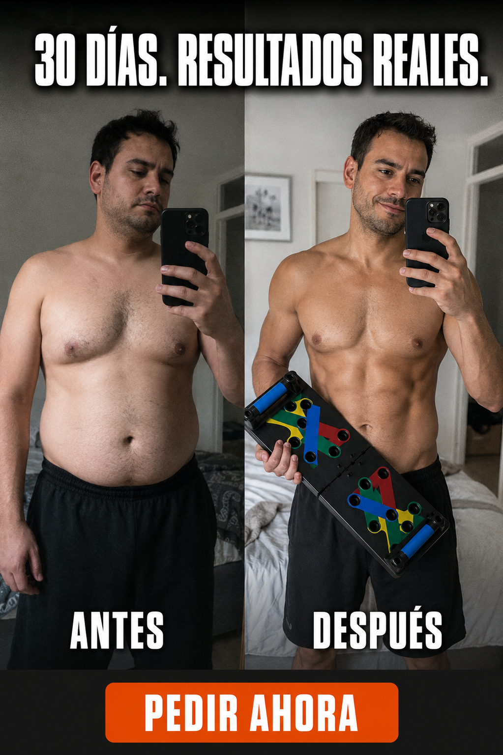 Tabla Push Up Con Bandas Elasticas