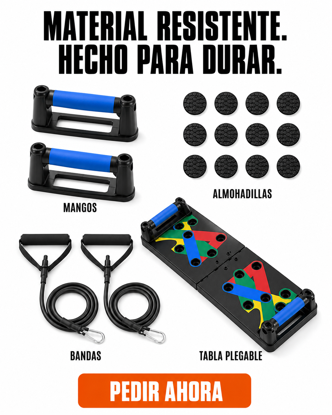 Tabla Push Up Con Bandas Elasticas